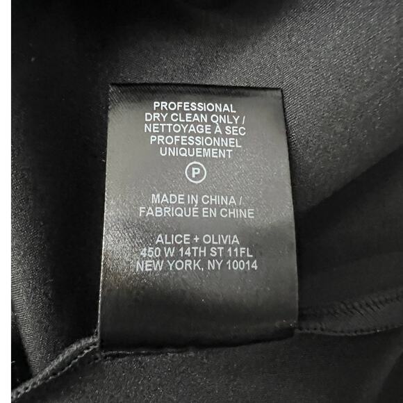 ALICE + OLIVIA WOMENS 8 EDRIS SLEEVELESS MINI DRESS BLACK COCKTAIL PARTY NEW - Picture 14 of 15